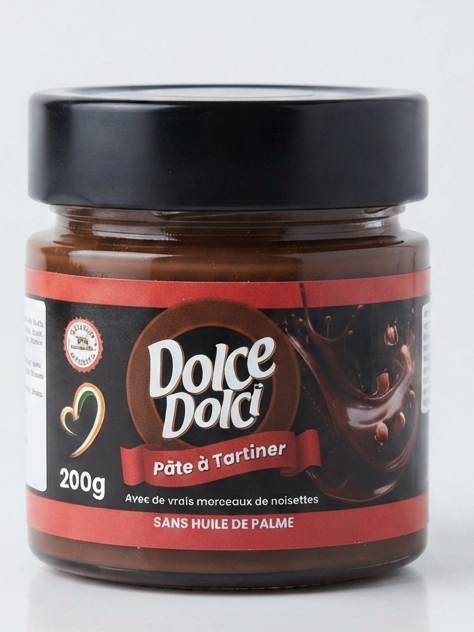 Chocolat à Tartiner Dolce Dolci avec de vrais morceaux de noisette 200g