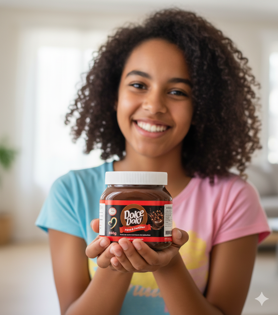 Chocolat à Tartiner Dolce Dolci avec de vrais Morceaux de Noisettes à l'intérieur 350g