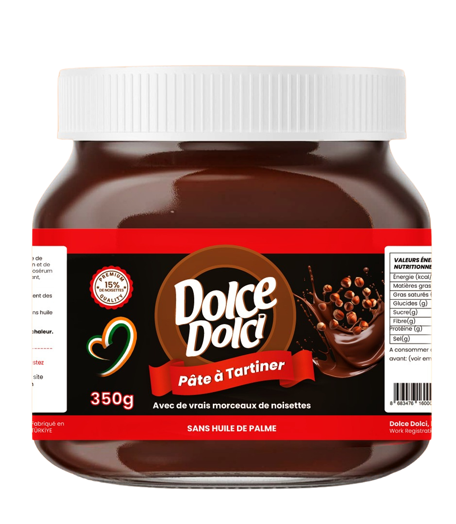 Pâte à Tartiner recette avec de vrais Morceaux de Noisettes 350g