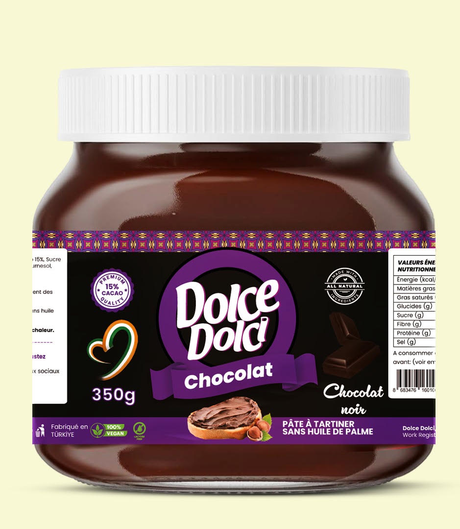 Chocolat à Tartiner Dolce Dolci rectte Chocolat Noir 350g